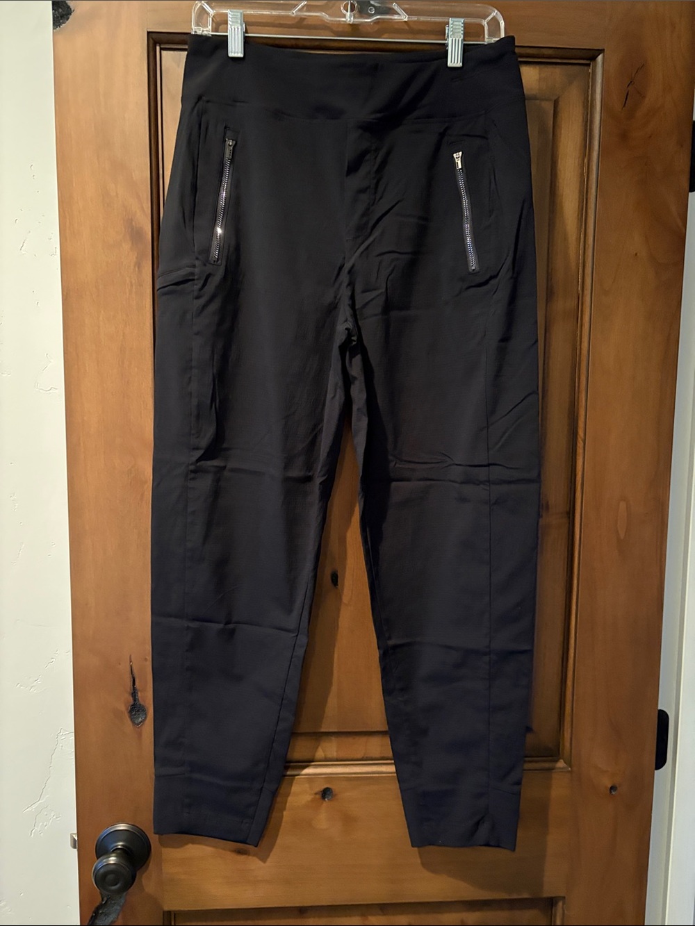 Athleta Black Zip Pocket Trekkie Joggers